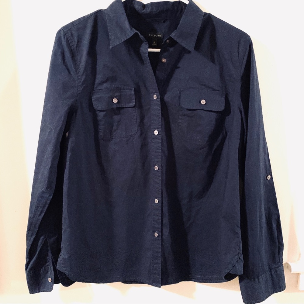 Talbots Button-Down Top Size 10 - image 1